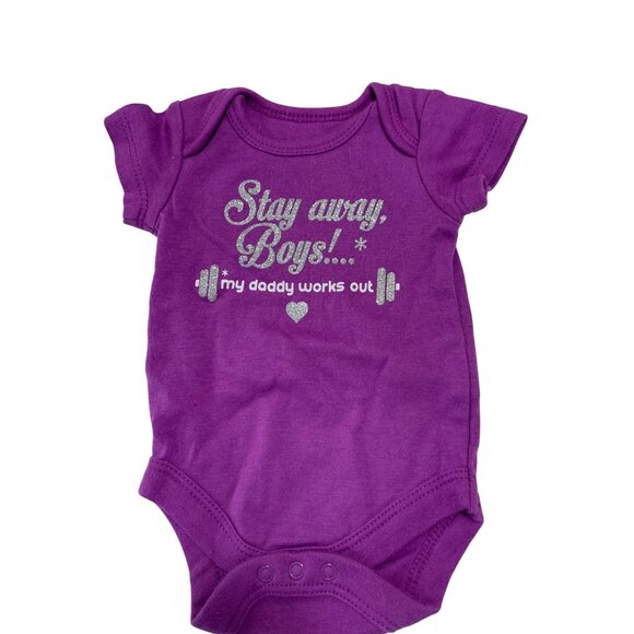 Lot of 3 Short Sleeve Bodysuit Girls Infant Baby Size 0 3 months Floral blue Pur - Picture 4 of 4